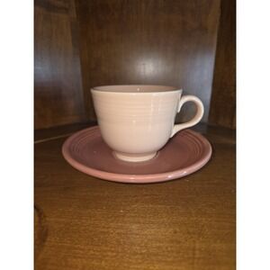 Vintage Fiestaware  Apricot/Rust Cup And Saucer Collectible  Mismatched Sry